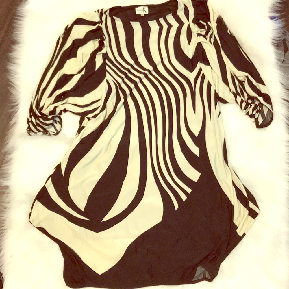 ShanaK SZ XL Zebra Dress flirty